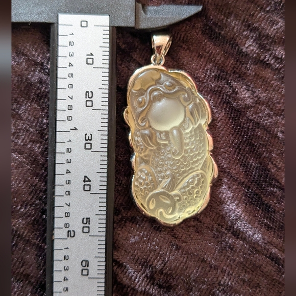 Silver Dragon Pendant Necklace - Picture 4 of 10